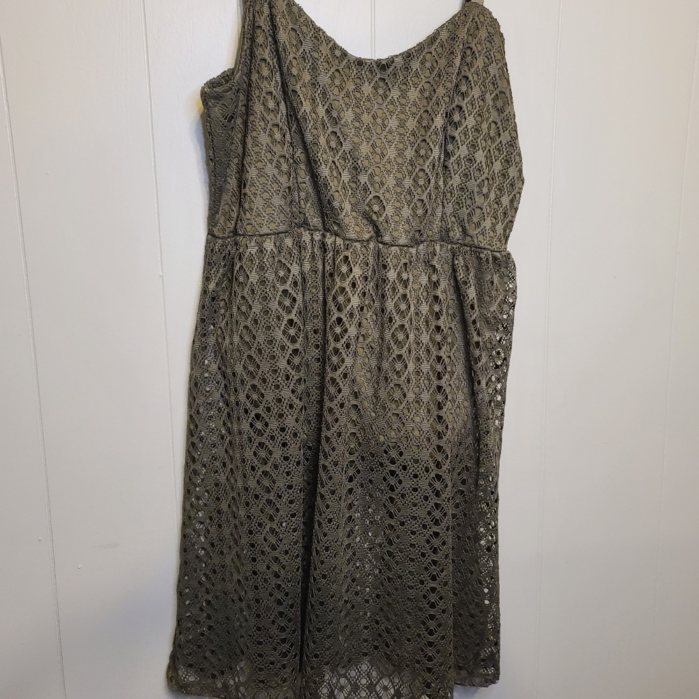 Maurices Olive Green Summer Dress plus size 1